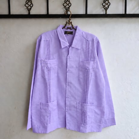 【ご注文日より１年以内にお届け】【受注生産】【長袖】【 ESG-40L-LA】【 L/S GUAYABERA 】【 CUBANA 】【 LAVENDER 】【ラベンダー】
