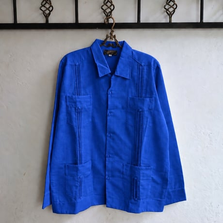【ご注文日より１年以内にお届け】【受注生産】【長袖】【 ESG-40L-RB】【 L/S GUAYABERA 】【 CUBANA 】【ROYAL BLUE】 【ロイヤルブルー】