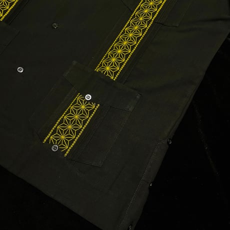 【1月〜2月】【予約商品】【長袖】【 ESGS-13L-BG 】【 L/S CUBANA ASA 】【BLACKx GOLD 】 【黒x金】
