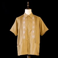 【10月中旬】【予約商品】【 半袖 】【 ESG-01SP-OCW 】【 REJILLADA CIPRE 】【ポリエステル】【 OCRE x WHITE 】【 黄土色 x 白 】