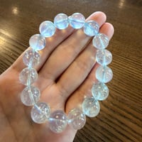 泡玉オーロラアクアマリンブレスレット