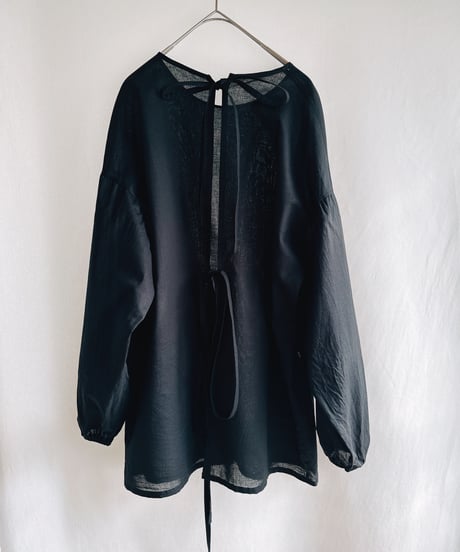 【SAMPLE SALE】 ボイルガーゼ カッポウ   ミドル　ブラック