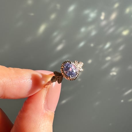 germinating blue spinel ring