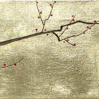 金に赤い梅