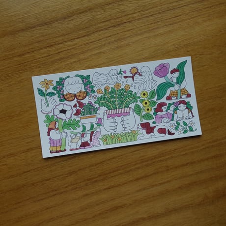 おざわさよこ｜きみにお花あげる（長方形ポストカード）