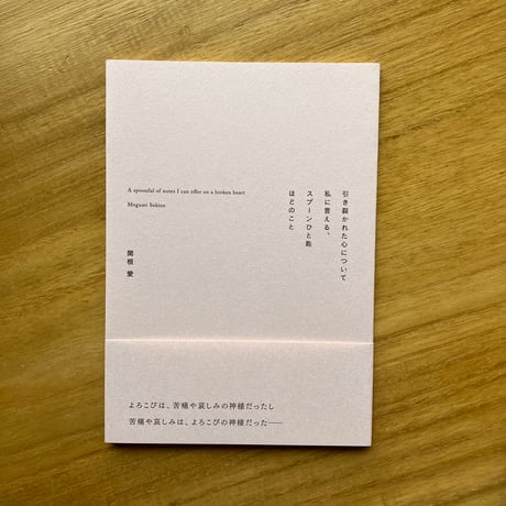 関根愛｜引き裂かれた心について私に言える、スプーンひと匙ほどのこと