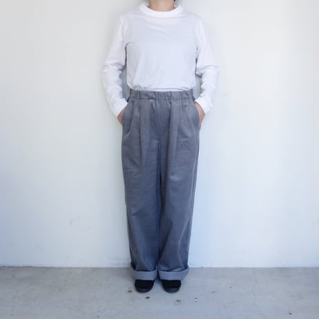 comm.arch.　8W Organic Corduroy Wide Pants【Puple Silver】