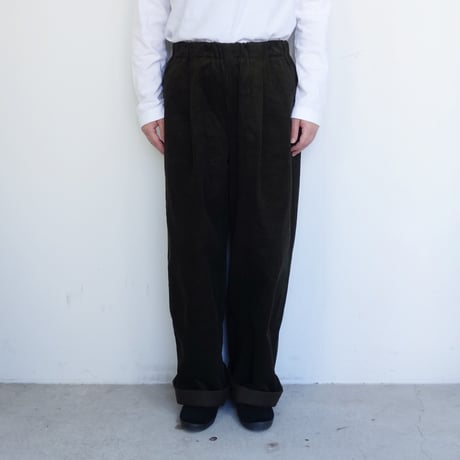 comm.arch.　8W Organic Corduroy Wide Pants【Deep Forest】