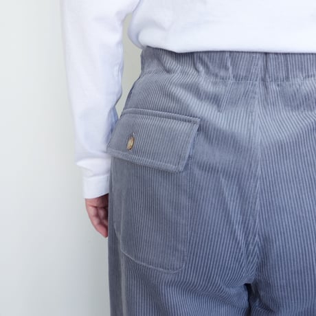 comm.arch.　8W Organic Corduroy Wide Pants【Puple Silver】