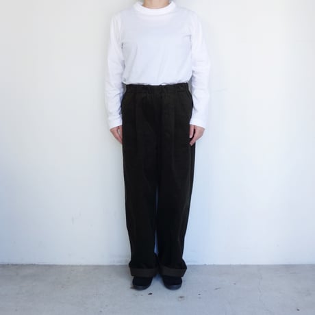 comm.arch.　8W Organic Corduroy Wide Pants【Deep Forest】