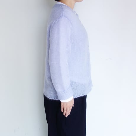 homspun　モヘアカーディガン【アイスラベンダー】
