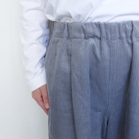 comm.arch.　8W Organic Corduroy Wide Pants【Puple Silver】