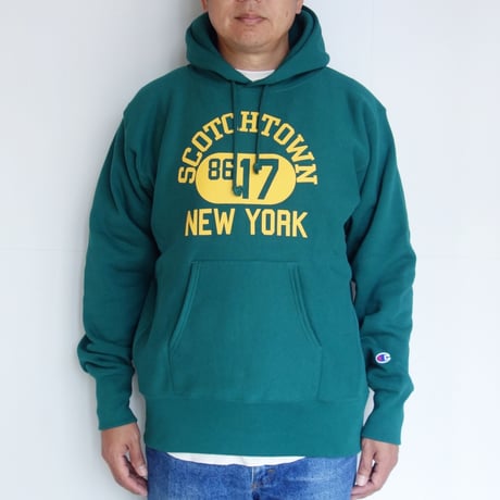 Champion　REVERSE WEAVE® HOODED SWEAT SHIRT (C3-E114)【Moss Green】