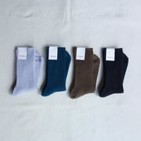 homspun　綿コーマ糸起毛リブソックス