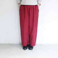 homspun　バルキーシーチング厚手ギャザーパンツ【レンガ】