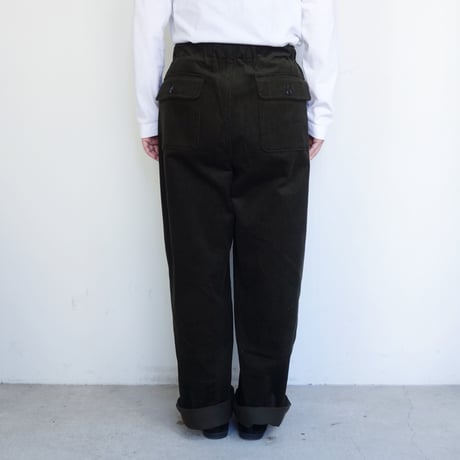 comm.arch.　8W Organic Corduroy Wide Pants【Deep Forest】