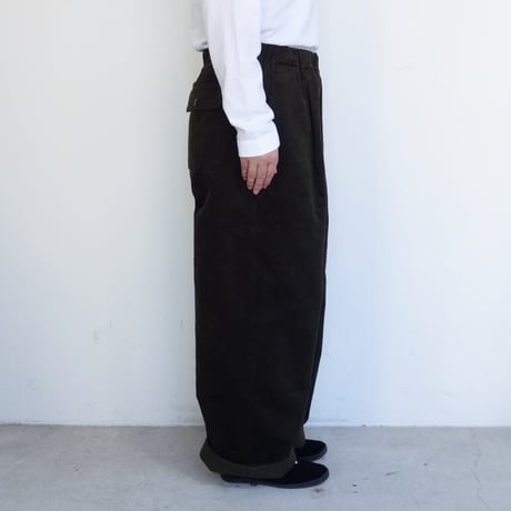comm.arch.　8W Organic Corduroy Wide Pants【Deep Forest】