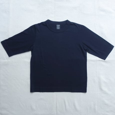homspun　天竺 6分袖Tシャツ【ブラック】