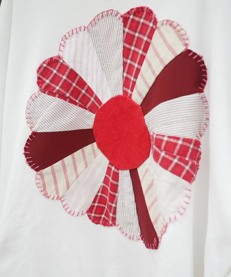 "私だけの花のトレーナー / 第五十一色" my own flower sweatshirt, patchworked by vintages