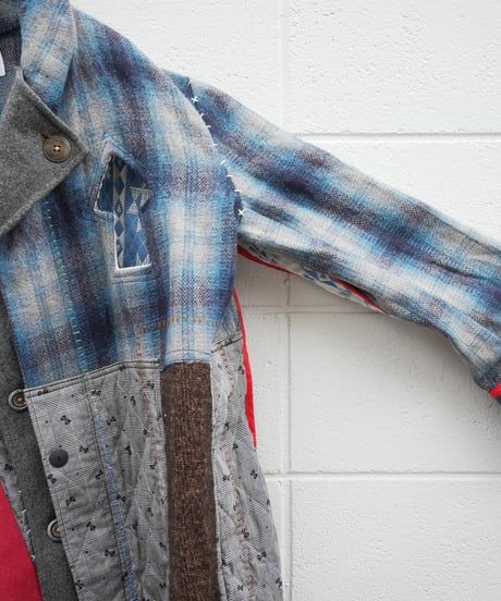 "火とVOIDの上昇気流" Updraft of Fire and VOID Wool Coat, Rebuild by vintages