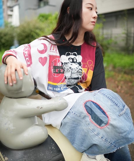 "グッドログアウトのTシャツ" Good Logout T-shirt,Rebuild by vintages