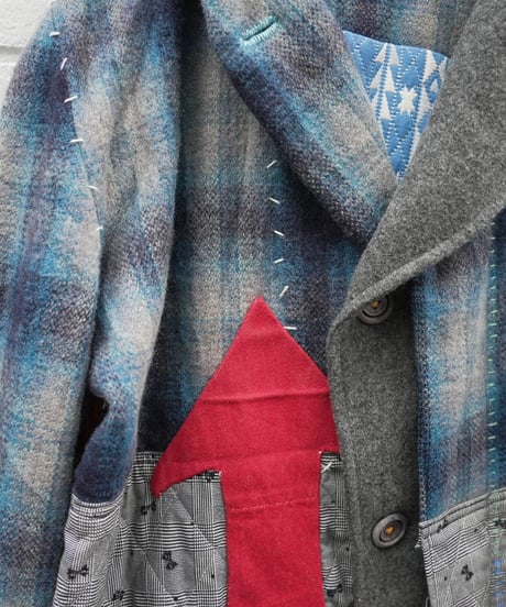 "火とVOIDの上昇気流" Updraft of Fire and VOID Wool Coat, Rebuild by vintages
