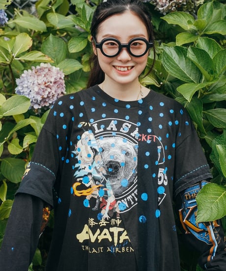 "季節外れの雪が降る" Unseasonable snow LS T-Shirt ,Rebuild by vintages