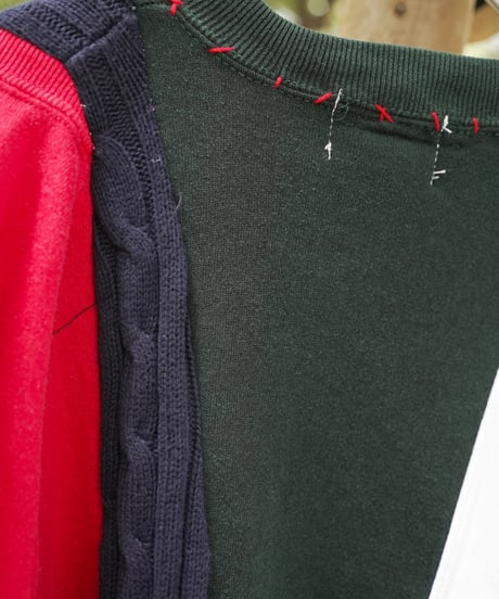 "季節外れの雪のトレーナー" Sweatshirt with an out-of-season snow motif, Rebuild by vintages