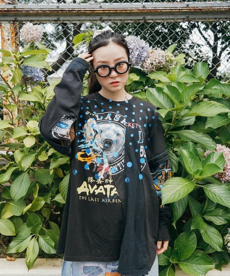 "季節外れの雪が降る" Unseasonable snow LS T-Shirt ,Rebuild by vintages