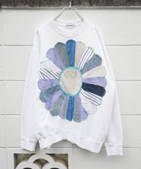 "私だけの花のトレーナー / 第五十色" my own flower sweatshirt, patchworked by vintages