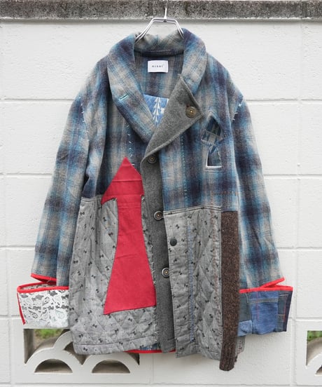 "火とVOIDの上昇気流" Updraft of Fire and VOID Wool Coat, Rebuild by vintages