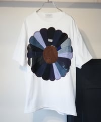 "私だけの花のTシャツ / 第九十二色" my own flower sweatshirt, patchworked by vintages