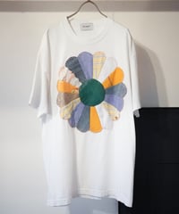 "私だけの花のTシャツ / 第九十五色" my own flower sweatshirt, patchworked by vintages