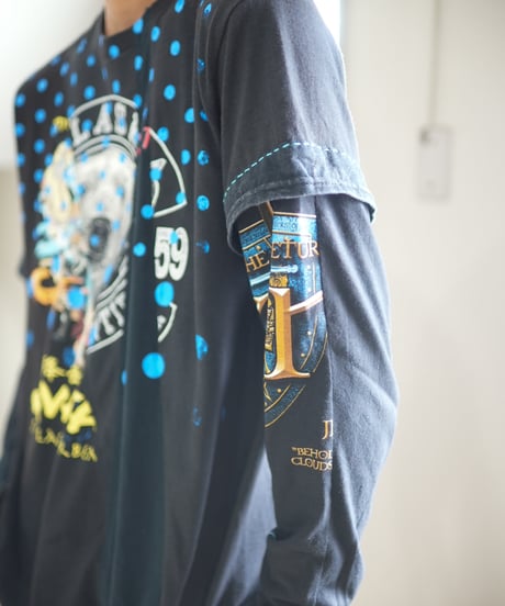 "季節外れの雪が降る" Unseasonable snow LS T-Shirt ,Rebuild by vintages