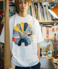 "私だけの花のTシャツ / 第九十色" my own flower sweatshirt, patchworked by vintages