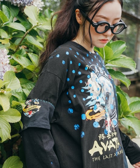 "季節外れの雪が降る" Unseasonable snow LS T-Shirt ,Rebuild by vintages