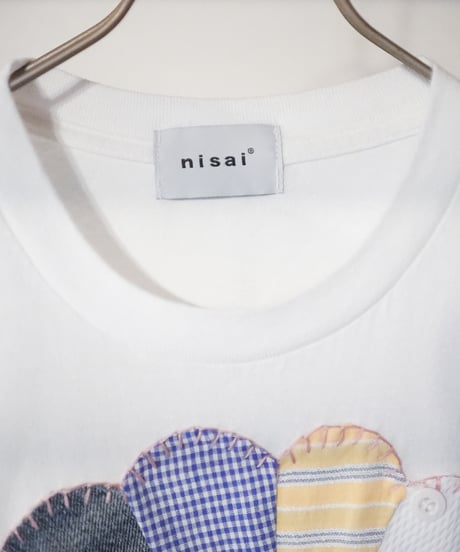 "私だけの花のTシャツ / 第九十五色" my own flower sweatshirt, patchworked by vintages