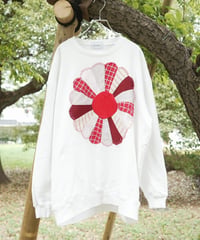"私だけの花のトレーナー / 第五十一色" my own flower sweatshirt, patchworked by vintages