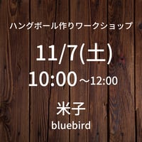 【11/7(土)10:00】ワークショップ@米子bluebird