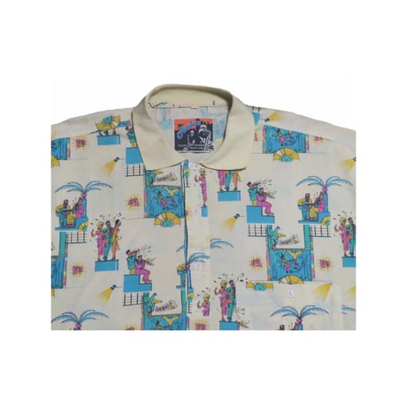 Harlem(ハーレム) パターンシャツ アート柄シャツ 総柄 イタリア製 古着