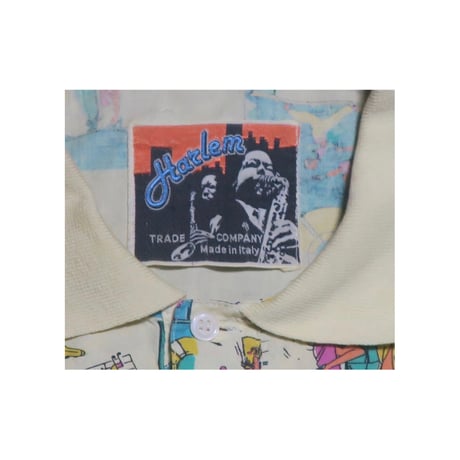 Harlem(ハーレム) パターンシャツ アート柄シャツ 総柄 イタリア製 古着