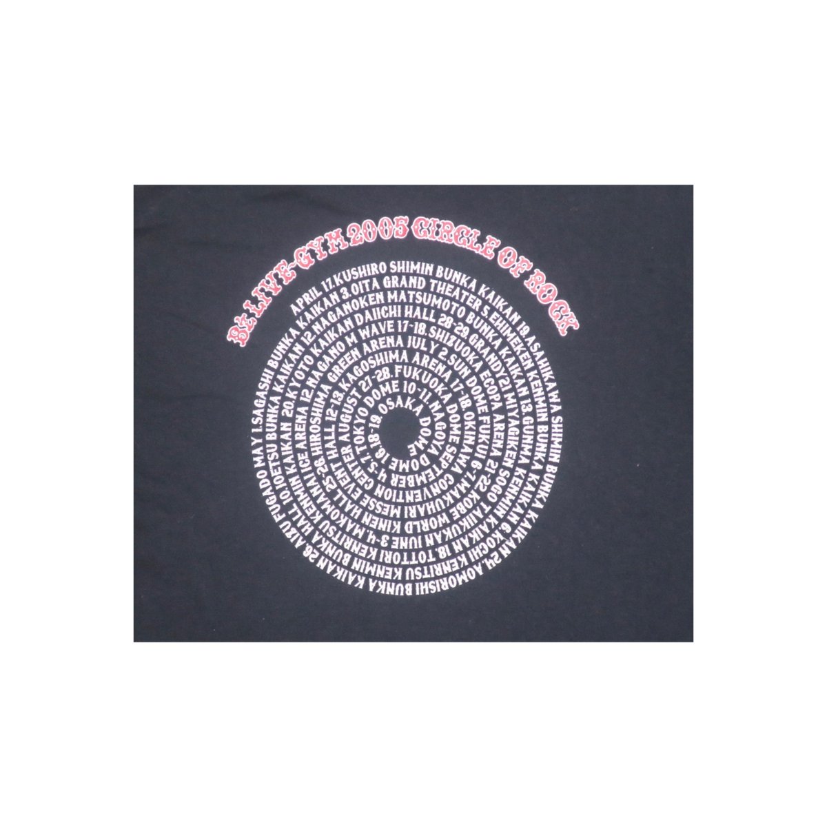 B'z(ビーズ) LIVE-GYM 2005 CIRCLE OF ROCK Tシャツ バンドt
