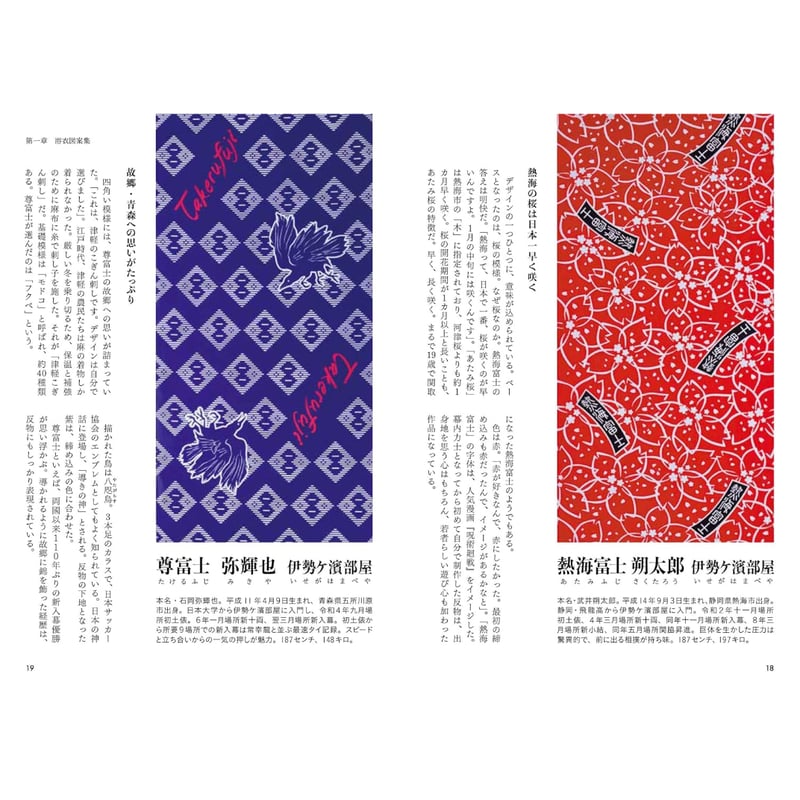 相撲浴衣反物見本帖 / 佐々木一郎 | ホホホ座浄土寺店