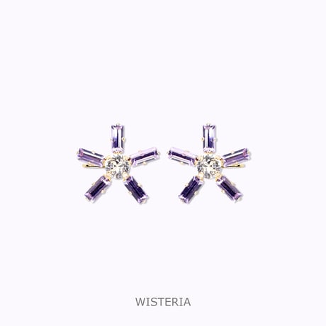 Comet Side Earrings -WISTERIA-