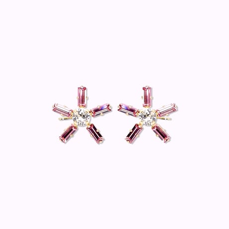 Comet Side Earrings -LIGHT ROSE-