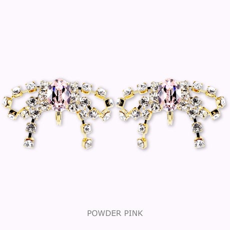 Bow Earrings -POWDER PINK-