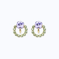 Crystal Ring Earrings -LAVENDER-