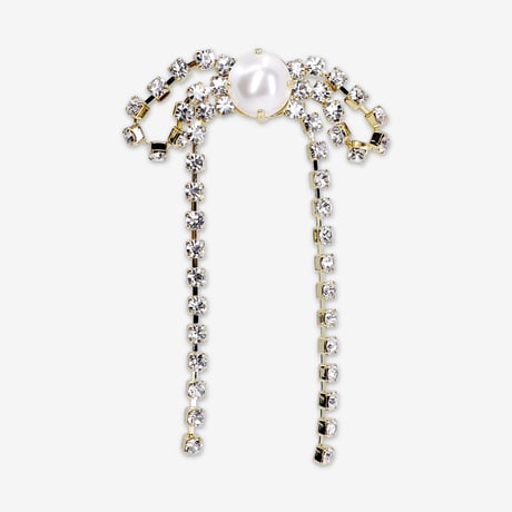 Bow Side Earring -PEARL-