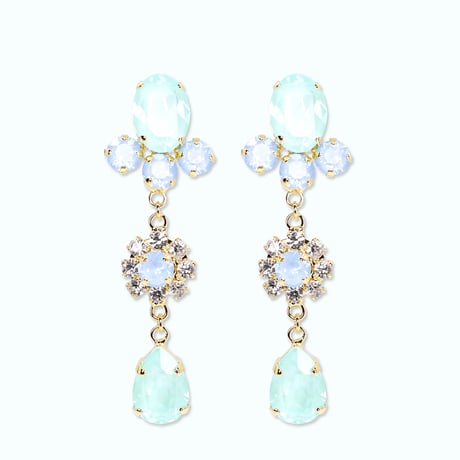 Mini Drop Earrings -BABY MINT-