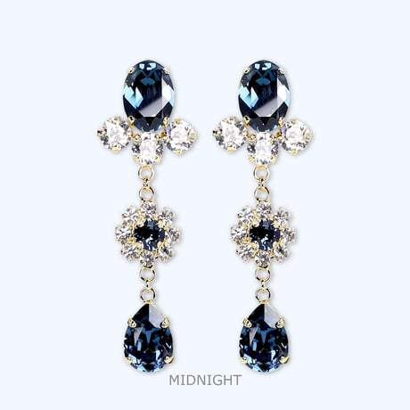 Mini Drop Earrings -MIDNIGHT-